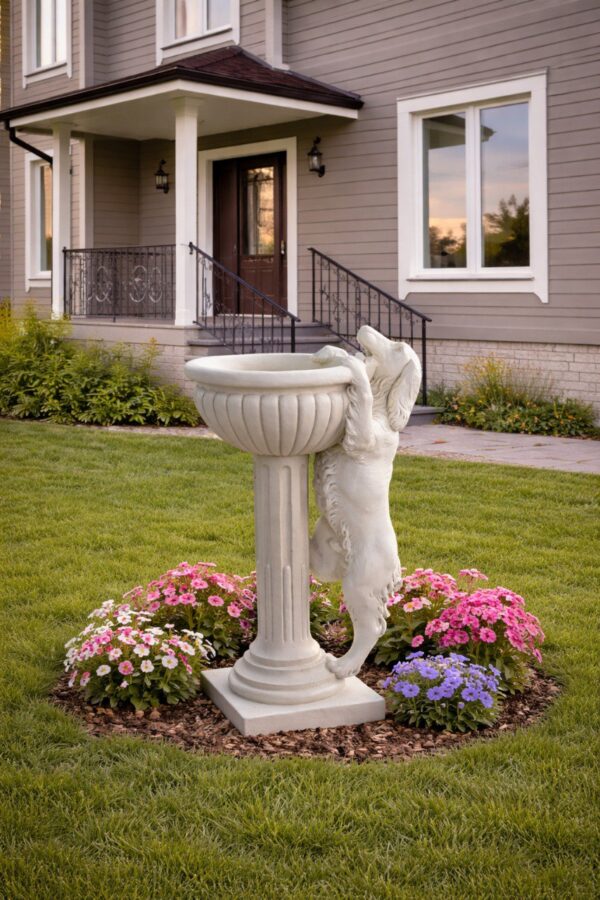 Alternative view of Кашпо с собакой (бежевый)