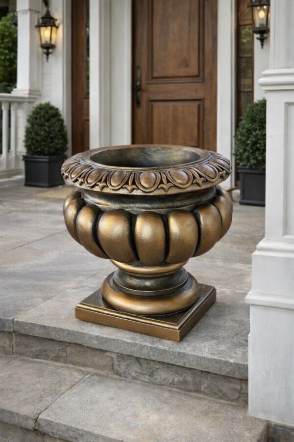 Alternative view of Вазон "Римская чаша" Ø42 H50 см — бронзовый