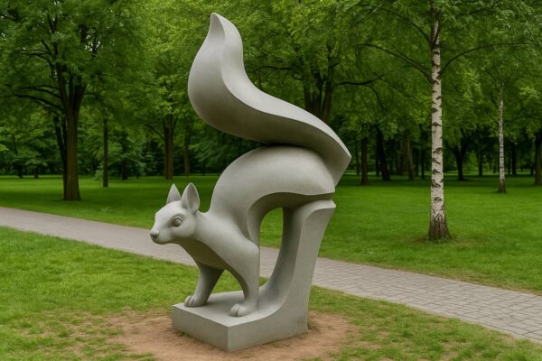 Скульптура белка из композита