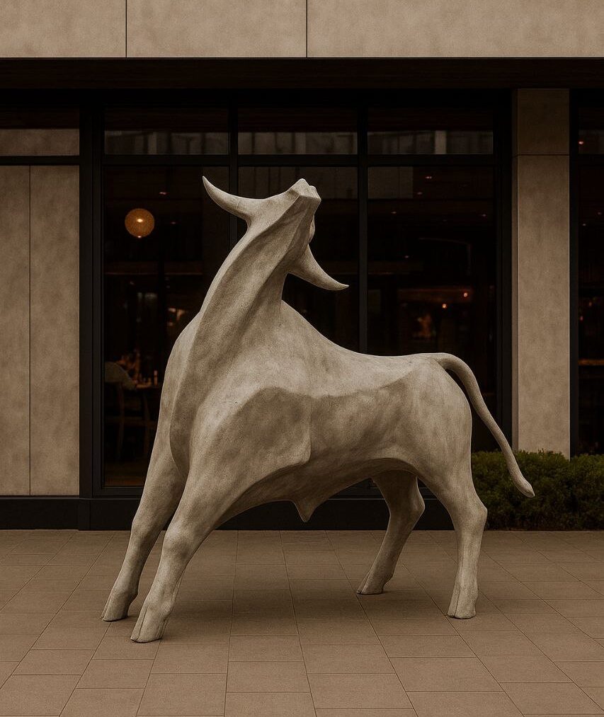 Скульптура "Непоколебимый" 1 Скульптура Бык из композита