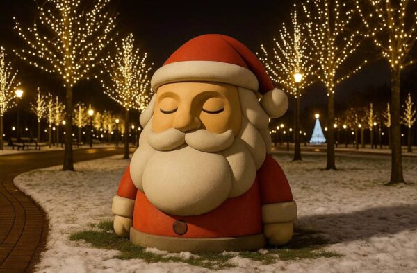 скульптура дед мороз из композита