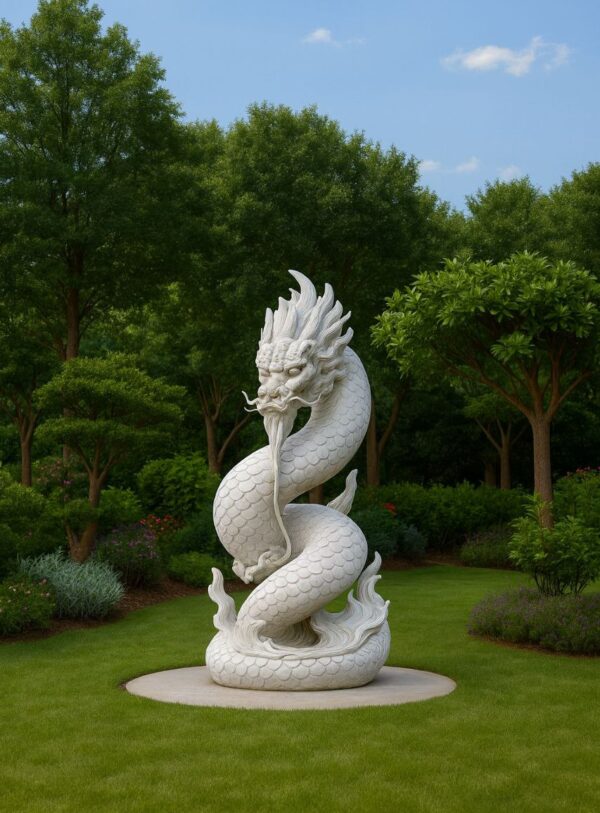 Скульптура Дракон Пламени из композита