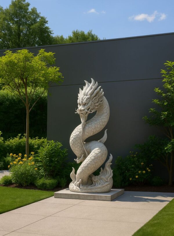 Скульптура Дракон Пламени из композита