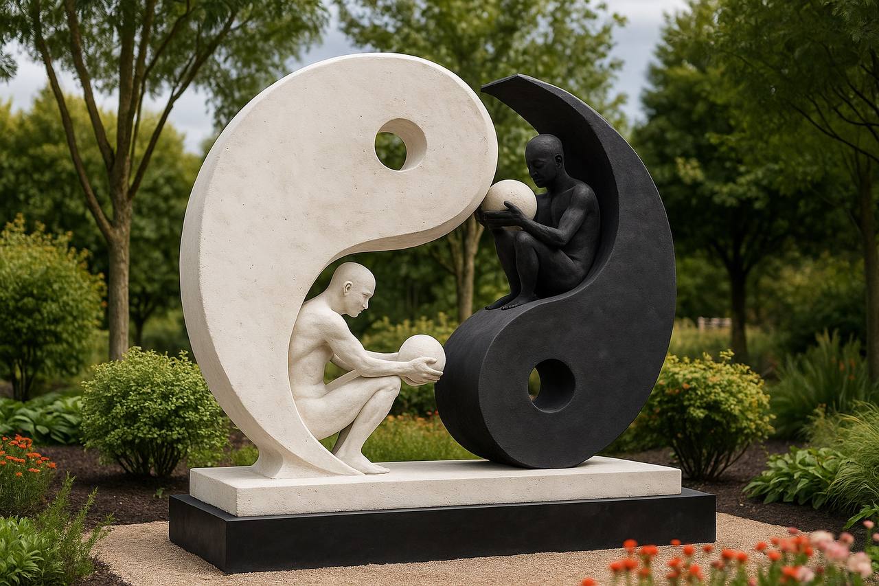 Арт-объект "Инь-Янь" 1 Арт-объект инь-янь из композита