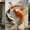 Скульптура рыбы Кои из композита