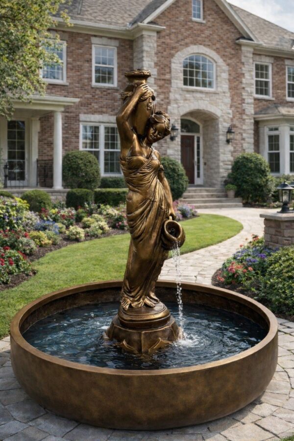 Фонтан девушка с кувшином